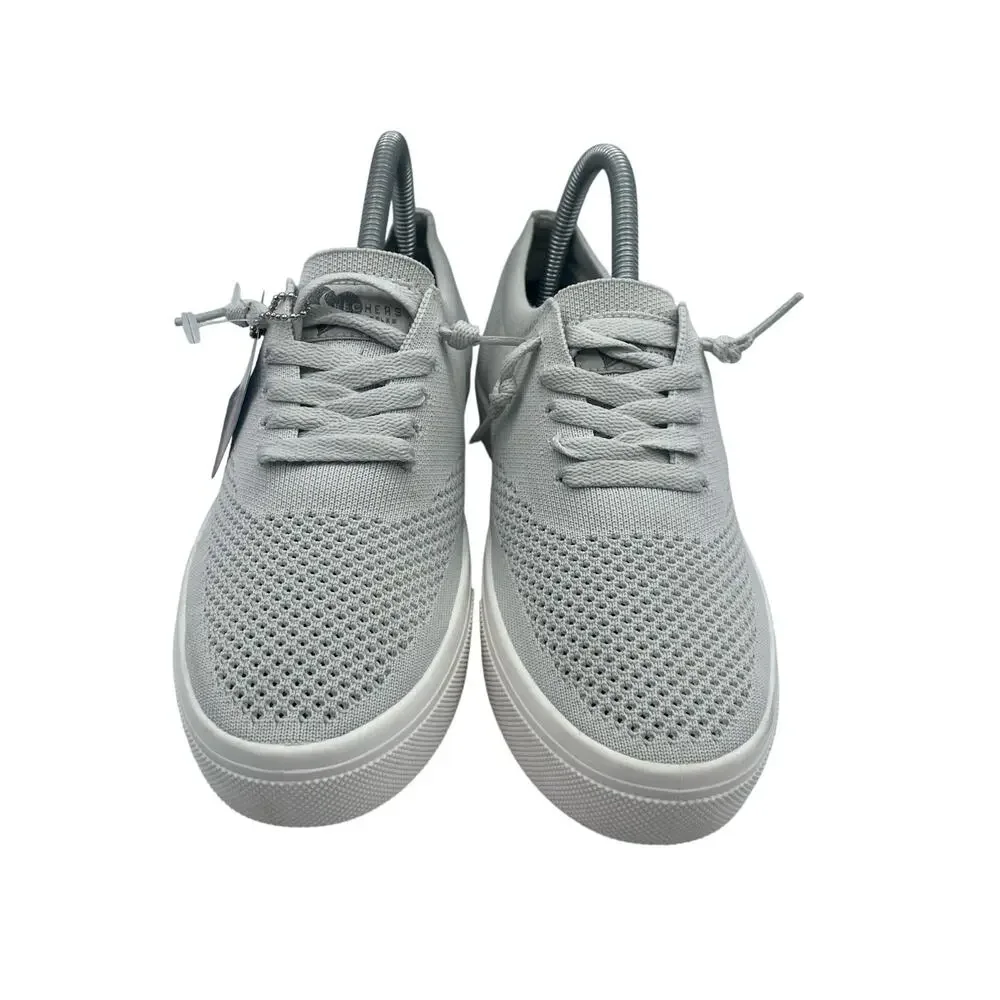 Skechers Street Poppy Stream Lined Mesh Knit Shoes Comfort Gray Womens 7.5
